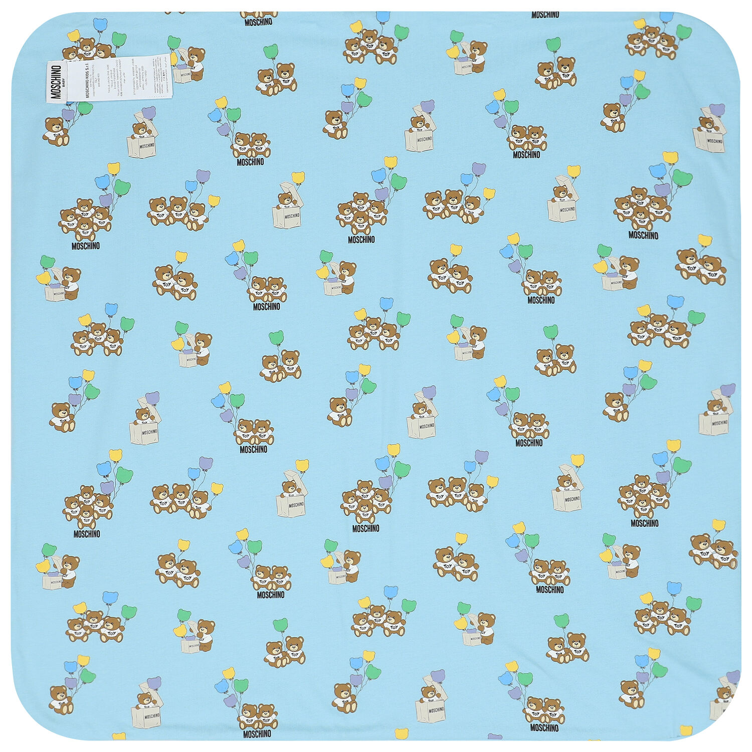 Blue Teddy Bear Logo Baby Blanket, 1, hi-res