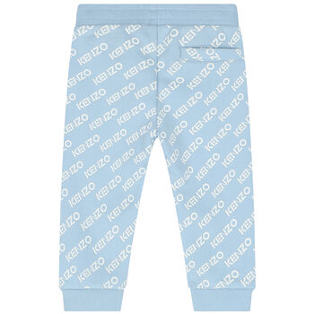 Younger Boys Blue Logo Joggers