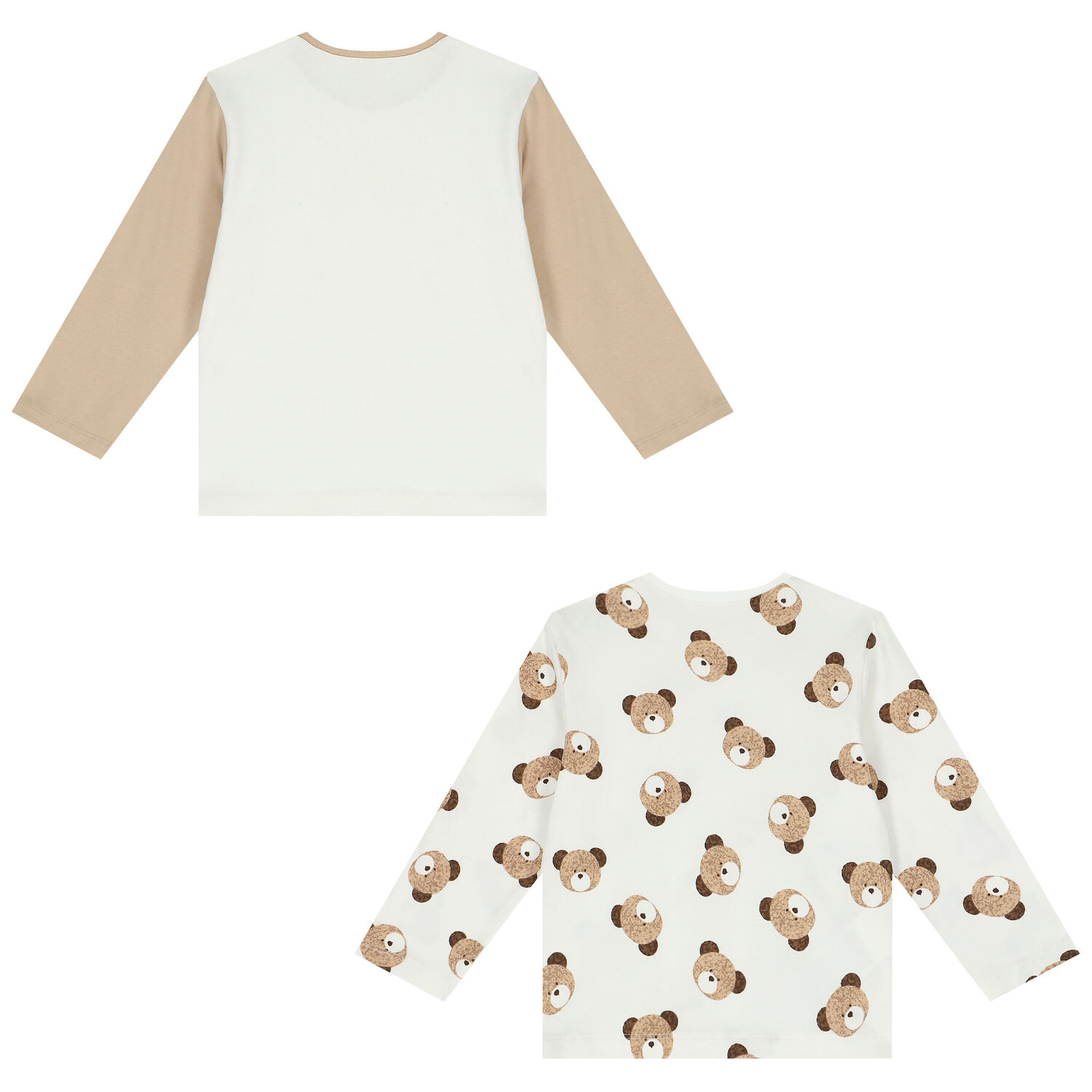 Baby Boys Ivory & Beige Long Sleeve Tops ( 2-Pack )&Acirc;&nbsp;, 1, hi-res