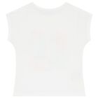 Girls White T-Shirt & Headband Set, 1, hi-res