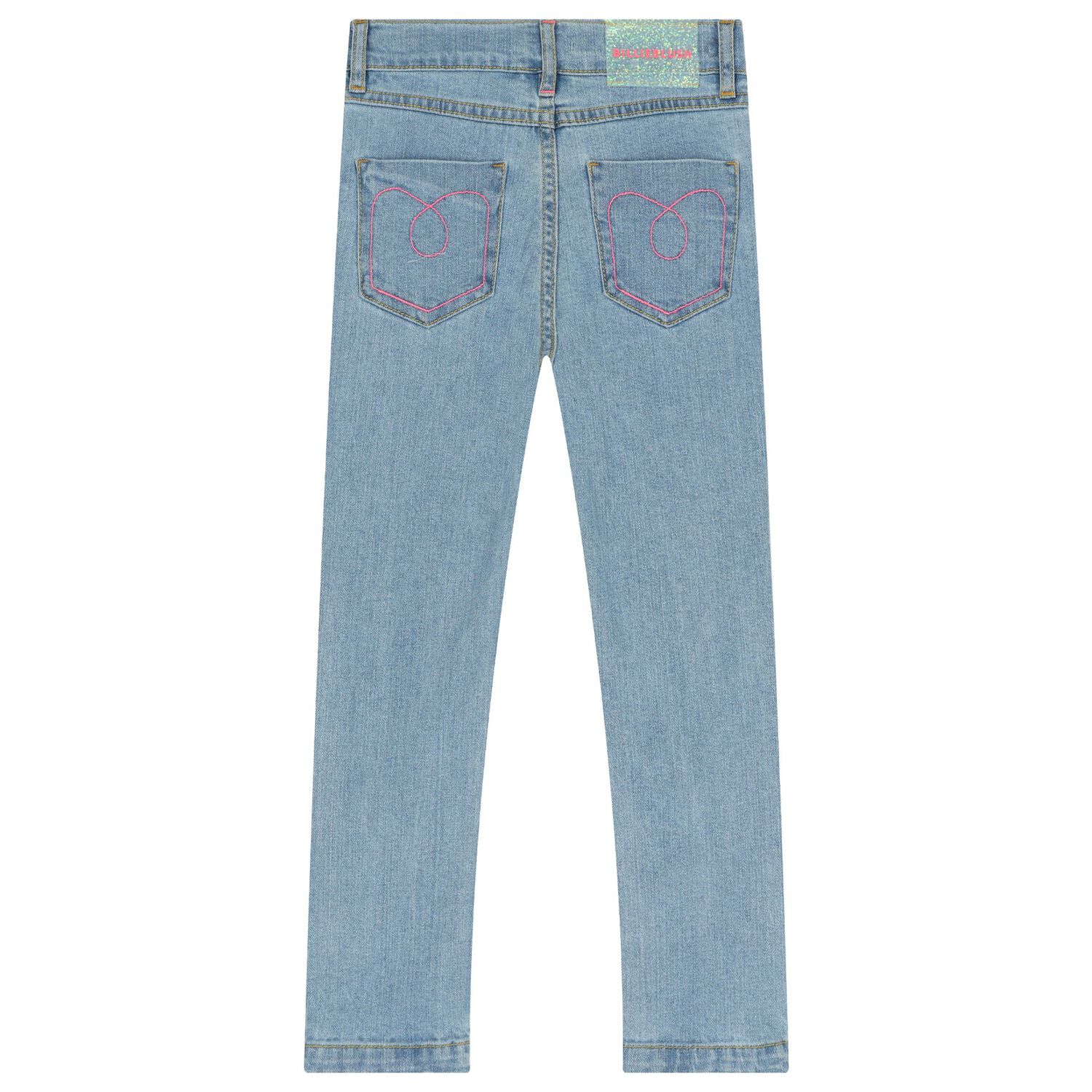 Girls Blue Embellished Jeans, 1, hi-res