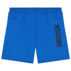 Blue Teddy Bear Logo Shorts Set, 1, hi-res