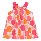 Younger Girls Pink & Orange Dress, 1, hi-res