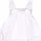 Baby Girls White Cotton Romper, 1, hi-res