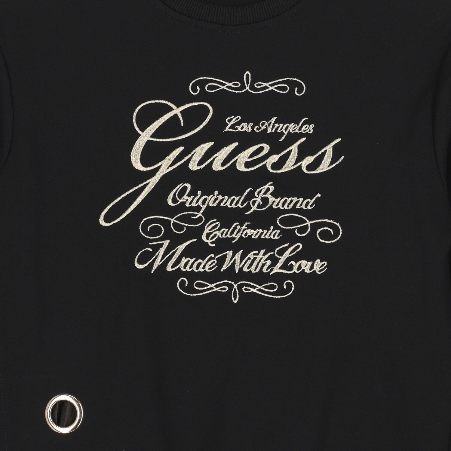 فستان بنات سويتشيرت باللون الأسود, 1, hi-res