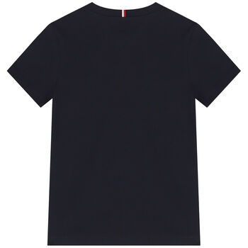 Boys Navy Blue Logo T-Shirt