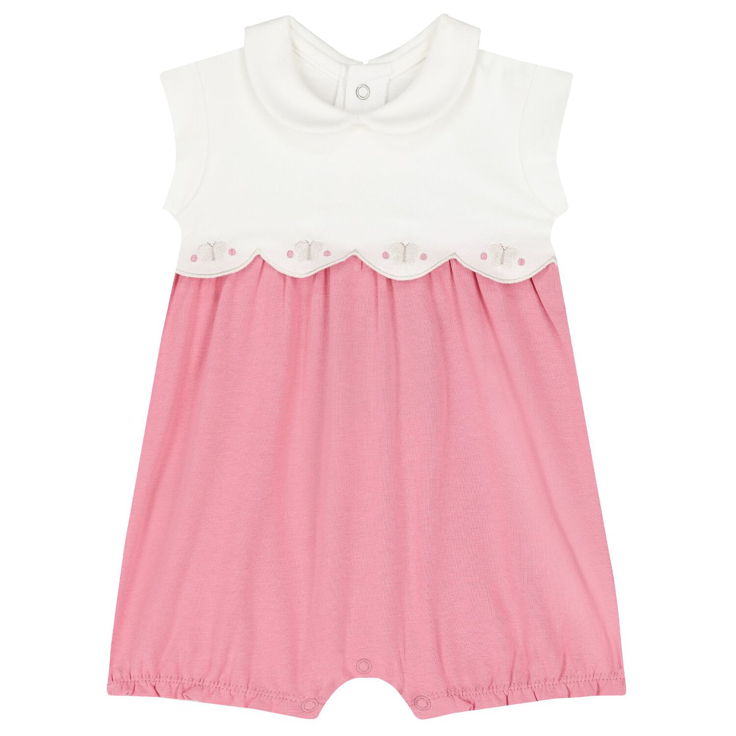 Baby Girls White & Pink Rompers ( 2-Pack ), 3, hi-res image number null