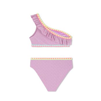 Girls Lilac Ruffled Bikini 