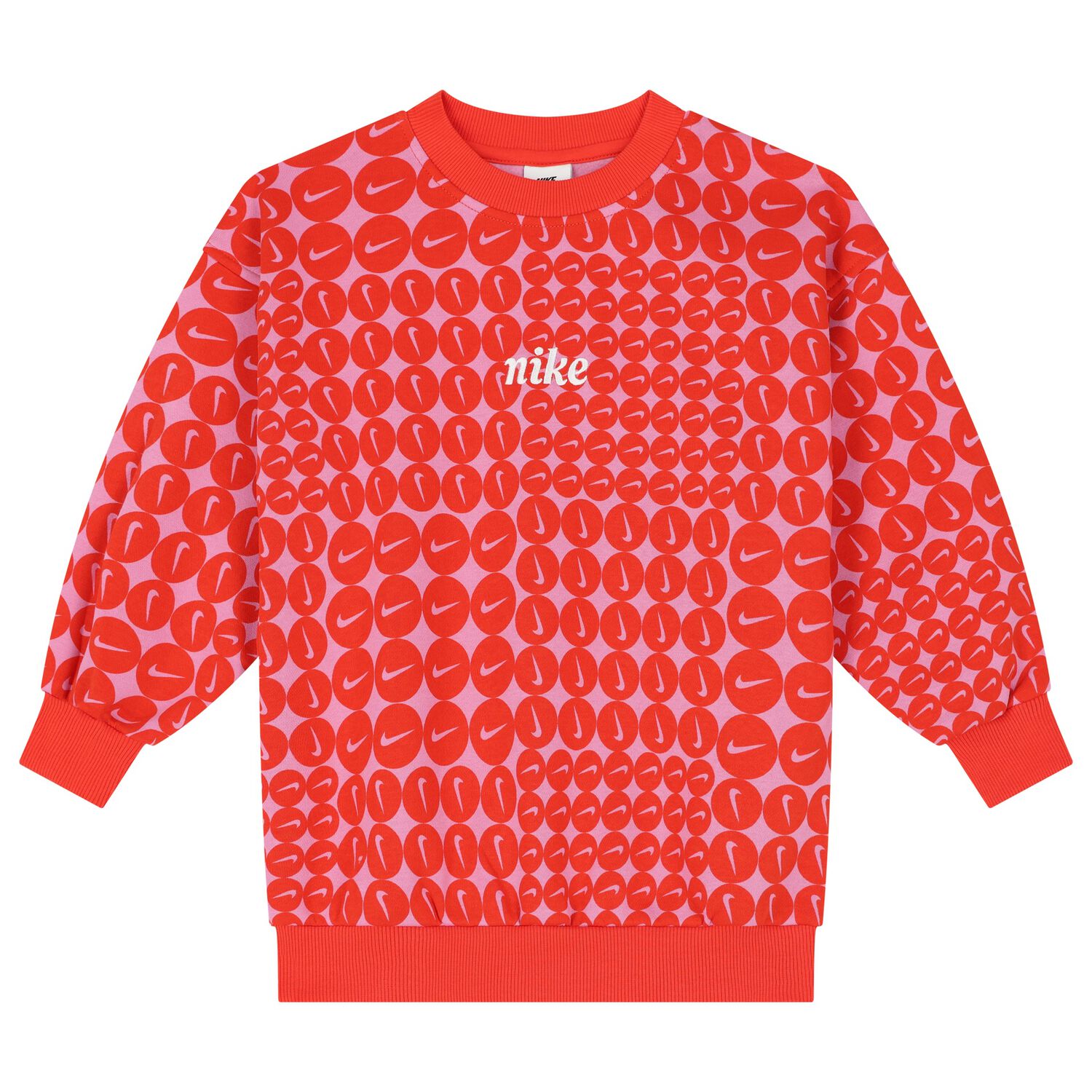 Girls Red & Pink Logo Sweatshirt, 1, hi-res