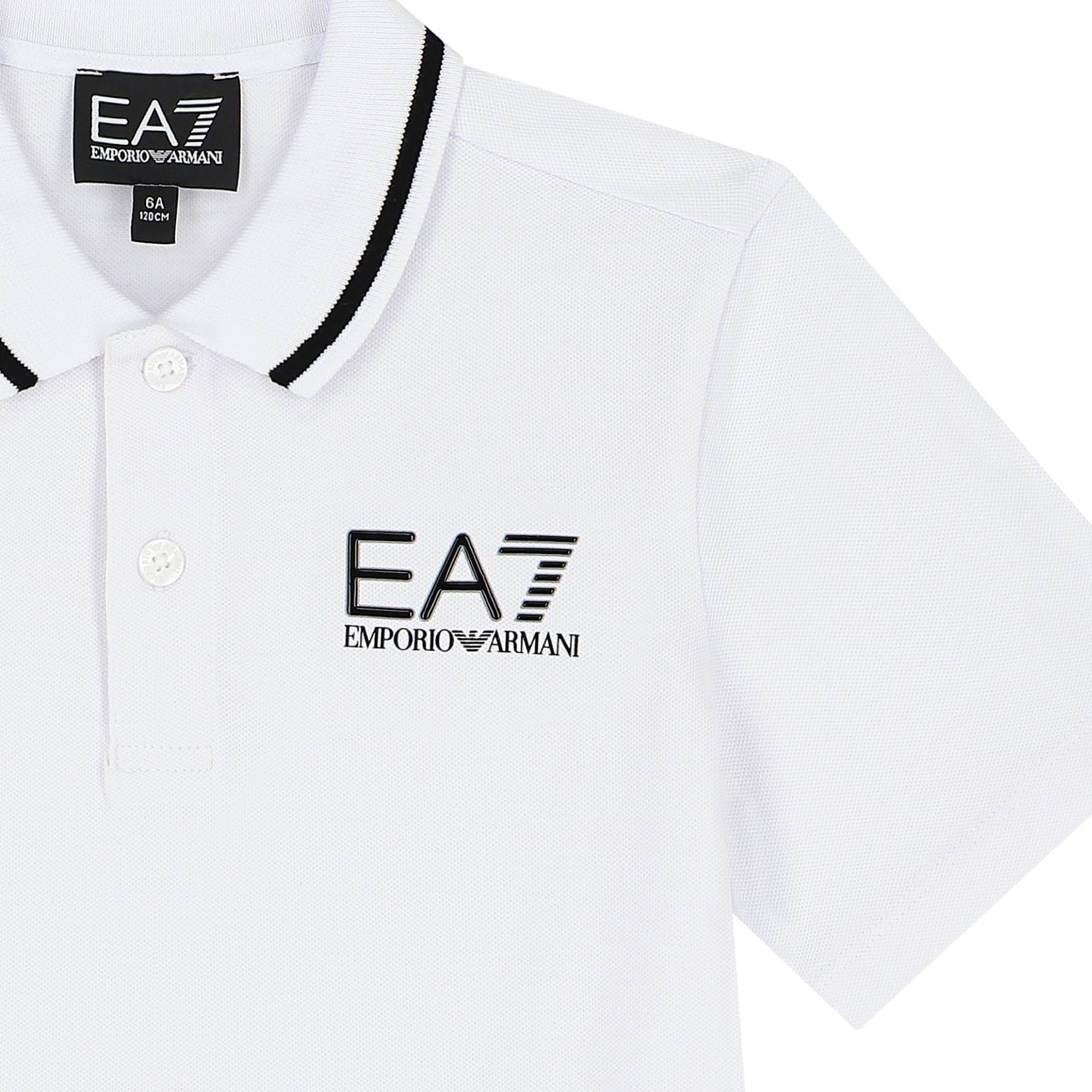 Ea7 white polo shirt discount