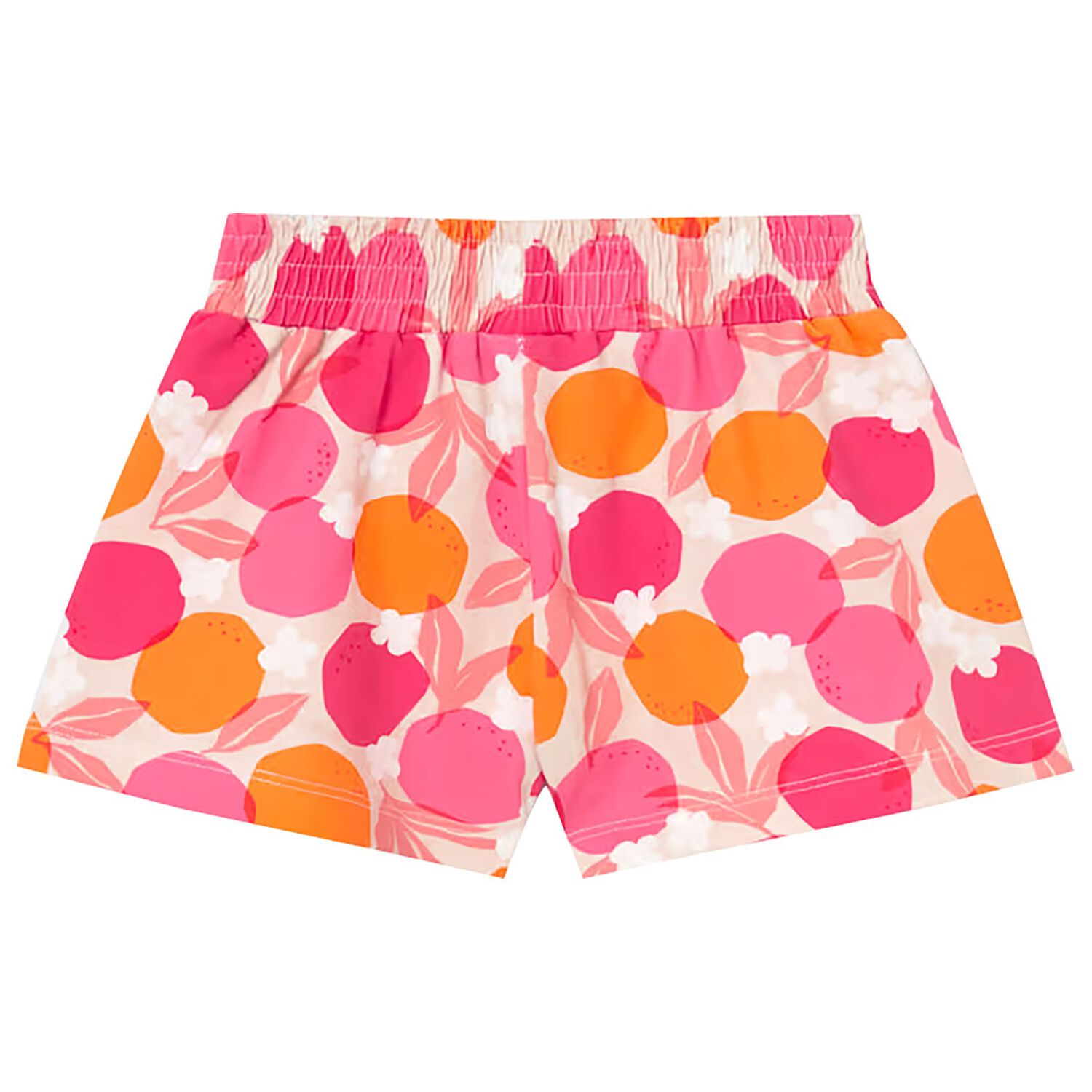 Younger Girls Pink & Orange Fruits Shorts, 2, hi-res