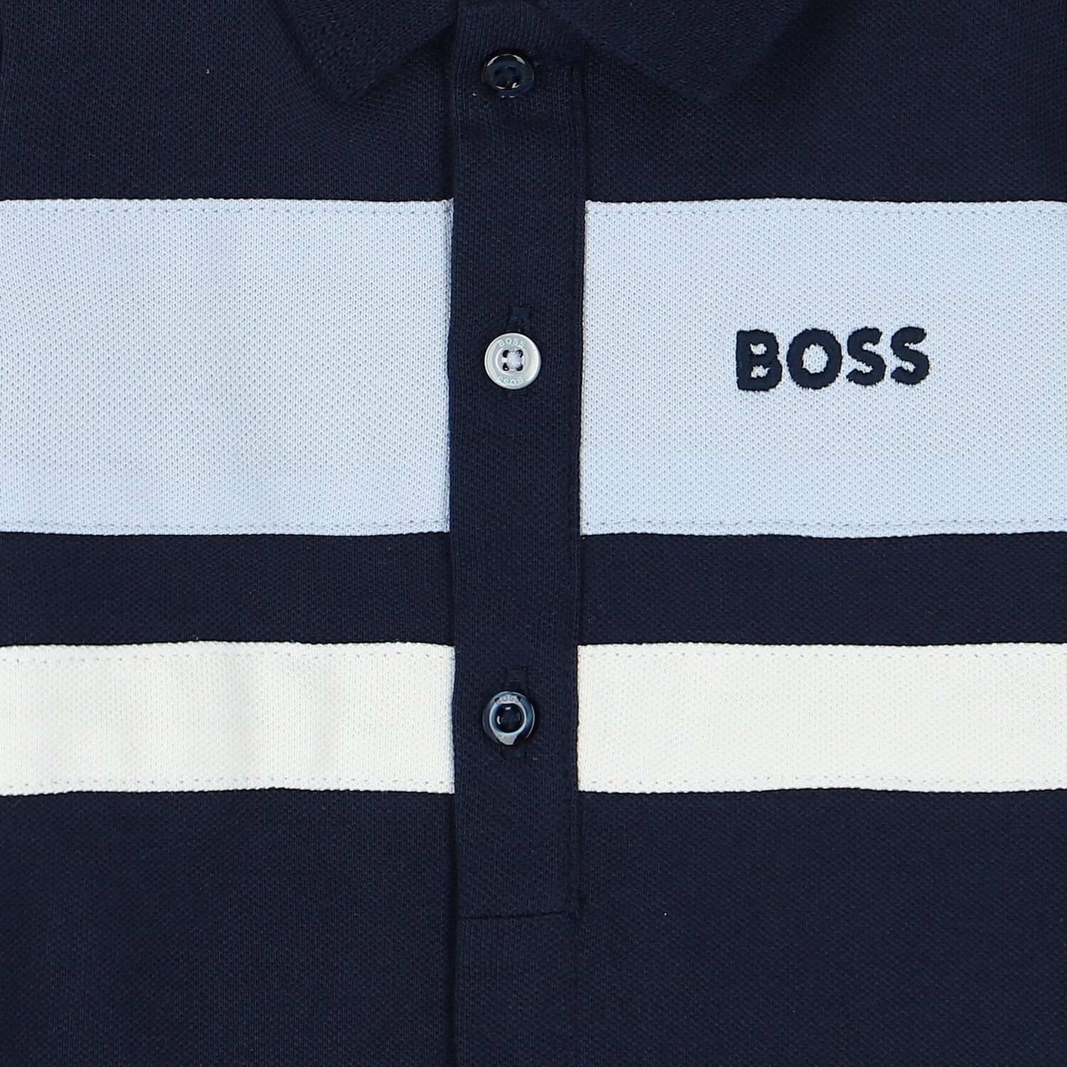 Baby Boys Navy Blue Logo Polo Romper, 1, hi-res image number null