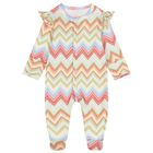 Baby Girls Multi-Coloured Zig Zag Babygrow Set, 2, hi-res
