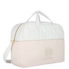 Baby Girls White & Pink Logo Changing Bag, 2, hi-res