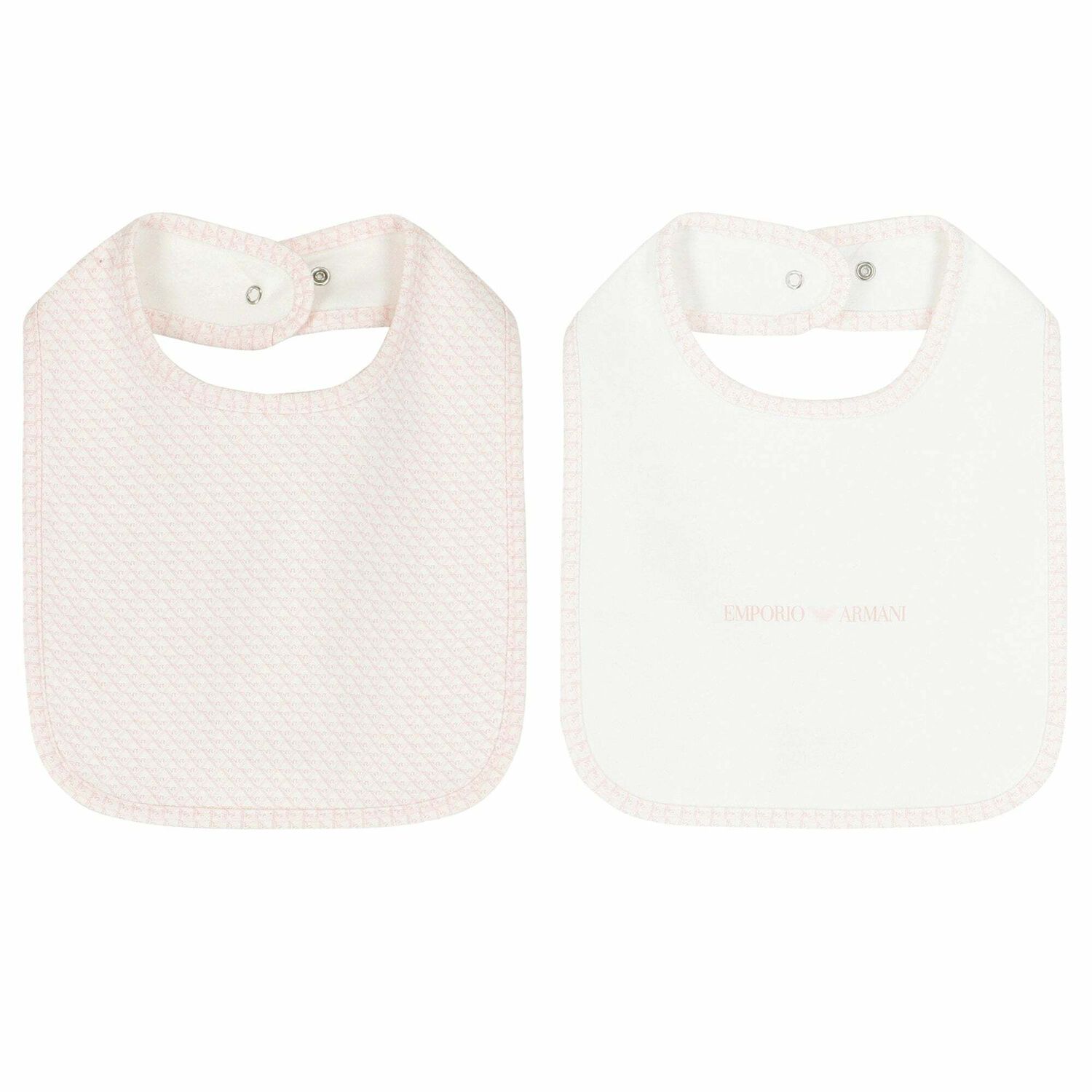 Ivory & Pink Logo Baby Bibs ( 2-Pack ), 2, hi-res image number null