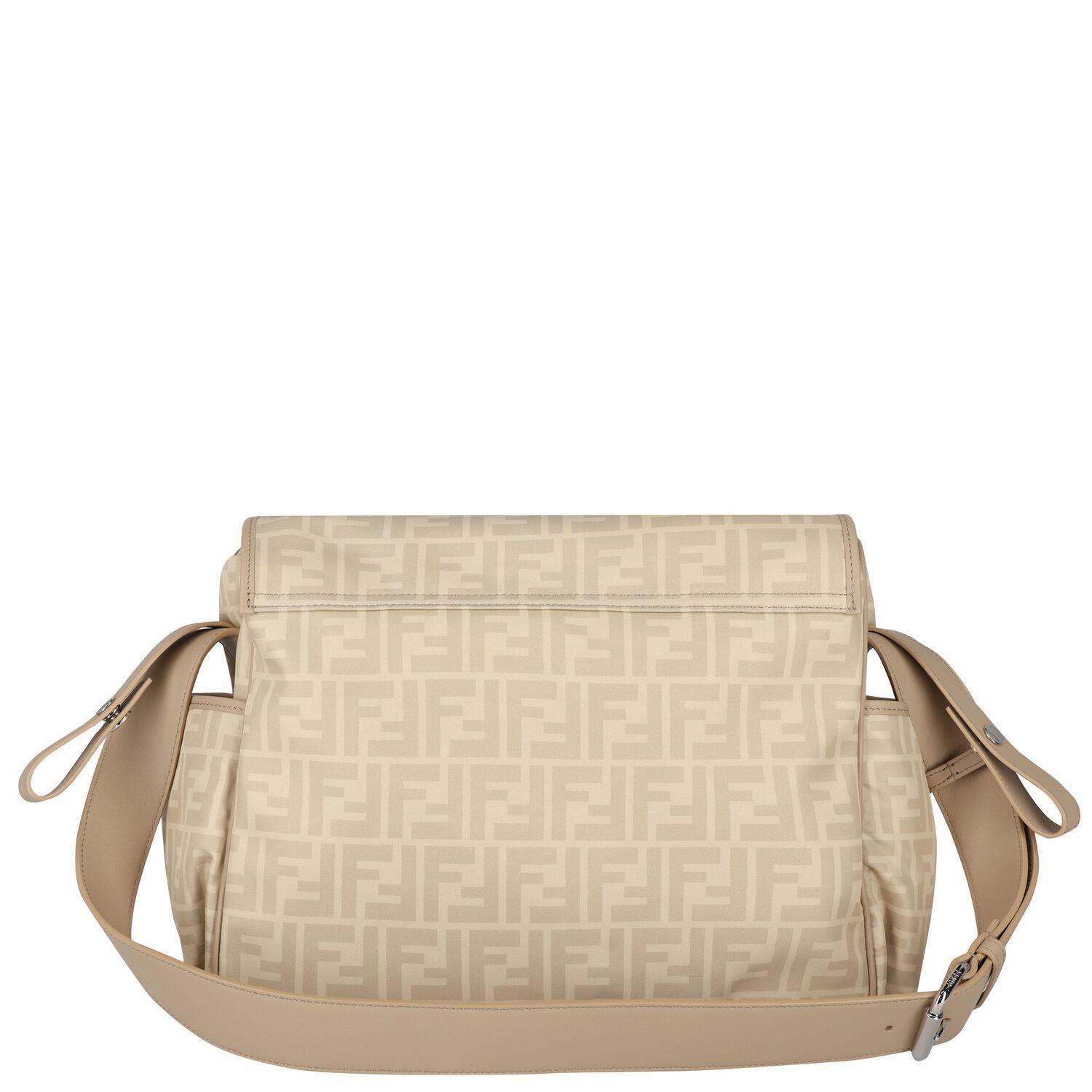 Beige Logo Leather Baby Changing Bag, 1, hi-res image number null