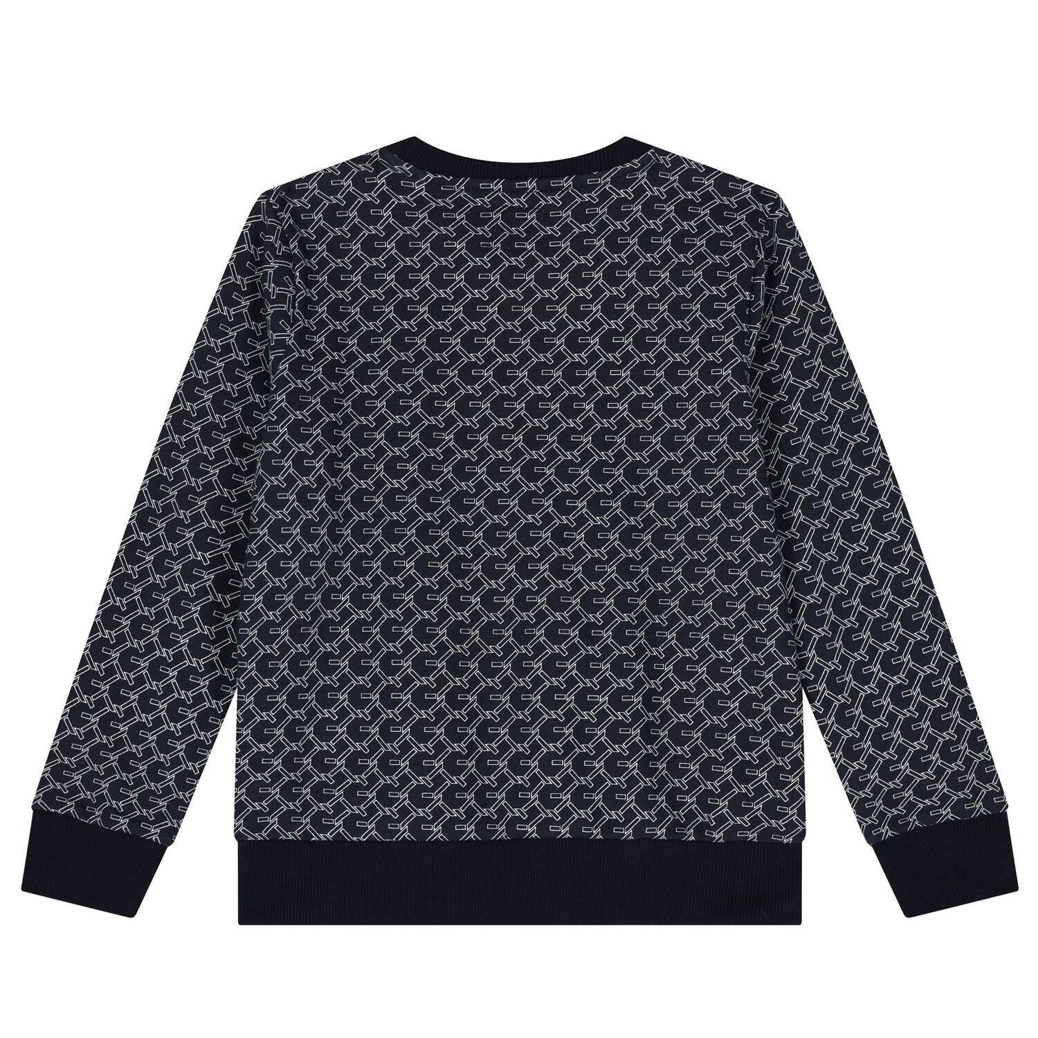 سويتشيرت أولاد بالشعار باللون الكحلي, 1, hi-res