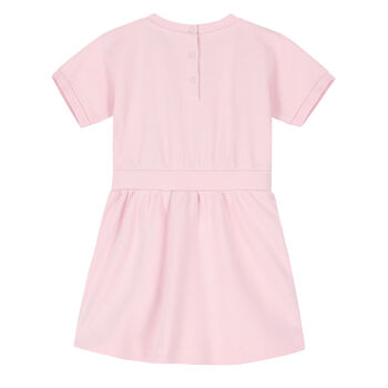 Younger Girls Pink Logo Dress, 1 Younger Girls Pink Logo Dress