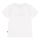 Younger Boys White Logo T-Shirt, 1, hi-res