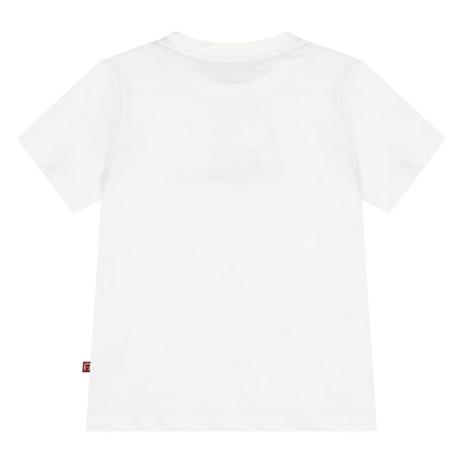 Younger Boys White Logo T-Shirt, 1, hi-res