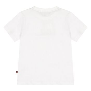 Younger Boys White Logo T-Shirt