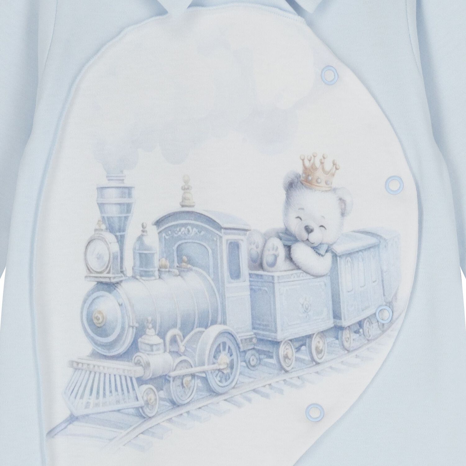 طقم هدية سالوبيت دب أزرق وأبيض للرضع الأولاد, 1, hi-res