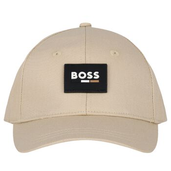 Boys Beige Logo Cap