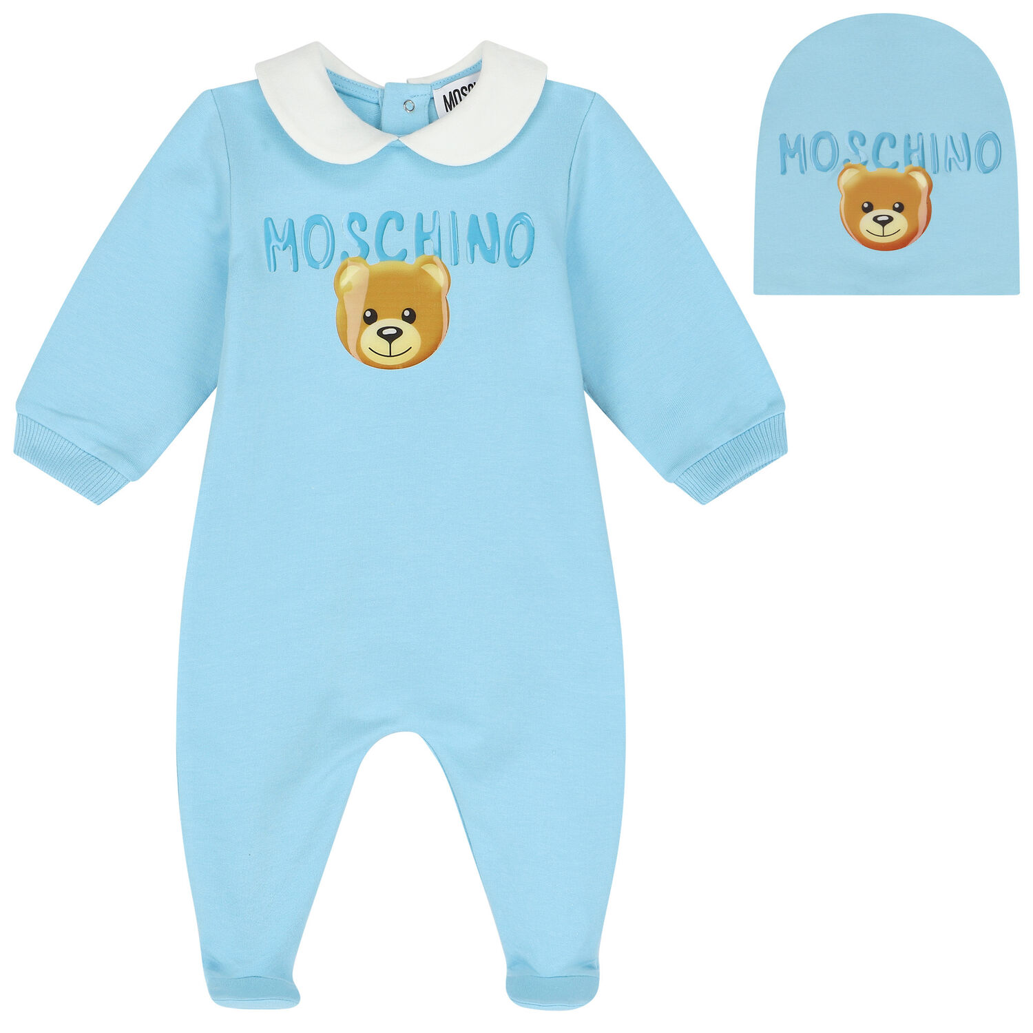 Blue Teddy Bear Logo Babygrow Gift Set, 2, hi-res