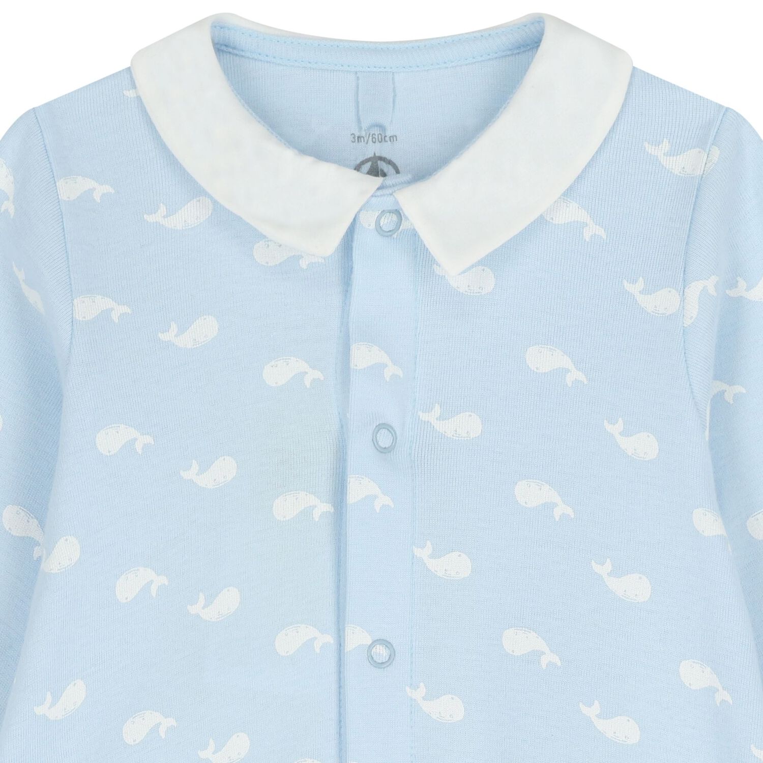 Baby Boys Blue Whale Babygrow, 1, hi-res