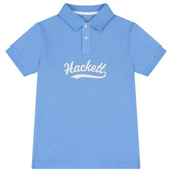 Boys Blue Logo Polo Shirt 