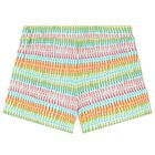 طقم شورت باللون الأخضر والأبيض للبنات, 1, hi-res