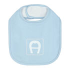 طقم أفرول بالشعار باللون الأزرق والأبيض للأولاد, 1, hi-res