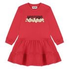 Younger Girls Red Popcorn Logo Dress, 1, hi-res