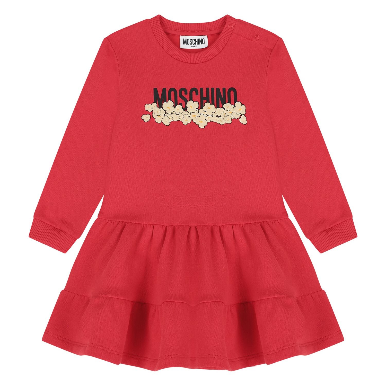 Younger Girls Red Popcorn Logo Dress, 1, hi-res