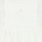 Baby Girls White Pleated Dress, 1, hi-res