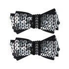 حذاء جلد بالشعار باللون اللون الأسود للبنات, 1, hi-res