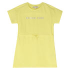 Girls Yellow Logo Dress, 1, hi-res