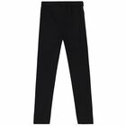 Girls Black Logo Leggings, 1, hi-res