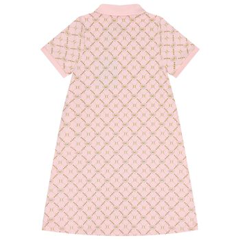 Girls Pink Logo Polo Dress