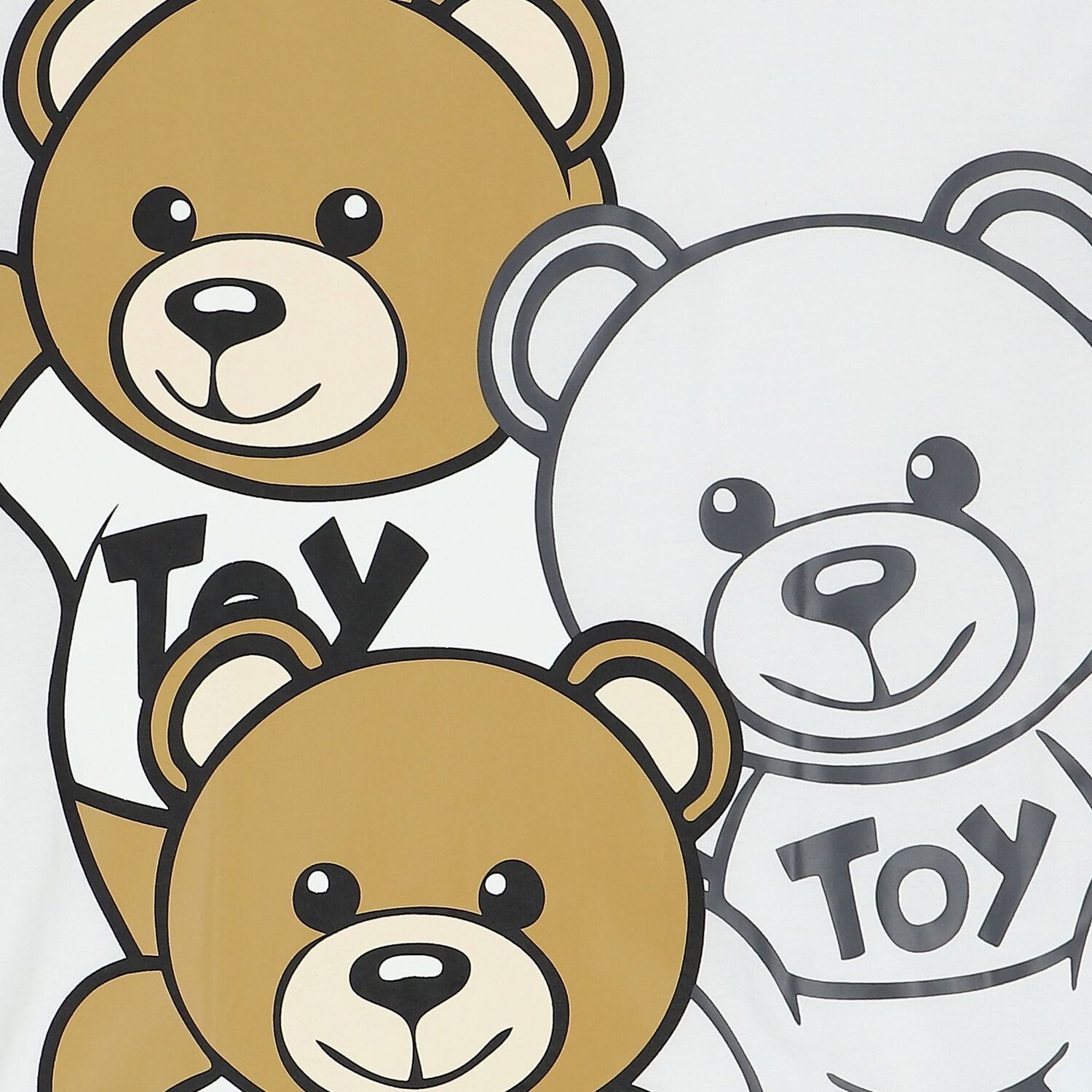 تيشيرت بشعار تيدى باللون الأبيض, 2, hi-res