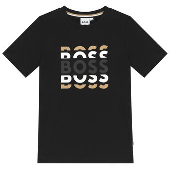 Boys Black Logo T-Shirt