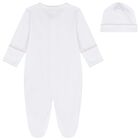 White & Beige Teddy Bear Time Babygrow Set, 1, hi-res