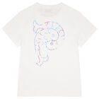 Girls White Logo T-Shirt, 1, hi-res