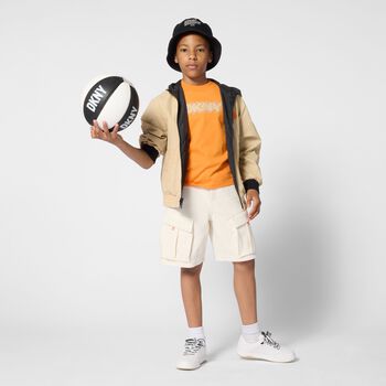 Boys Orange Logo T-Shirt