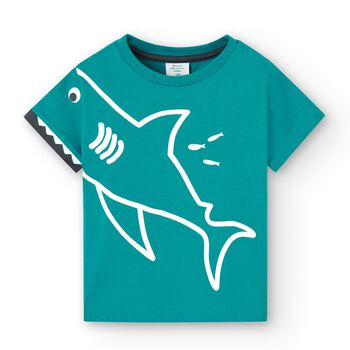 Boys Green Shark T-Shirt