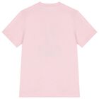 Girls Pink Teddy Bear Logo T-Shirt, 1, hi-res