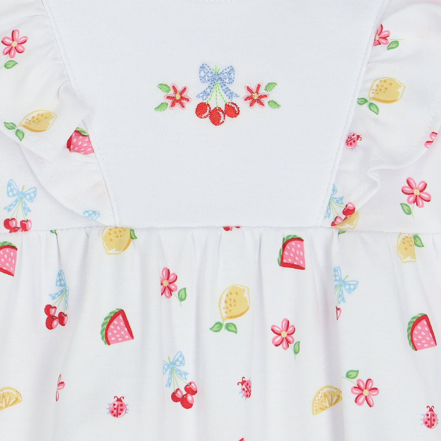 Baby Girls White Tropical Dreams Romper, 1, hi-res