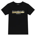 Boys Black Logo T-Shirt, 2, hi-res