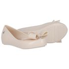Girls Beige Bow Jelly Shoes, 1, hi-res
