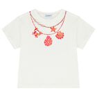 Girls White & Pink Shorts Set, 2, hi-res